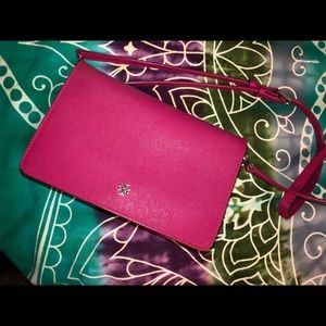 Pink Tory Burch crossbody purse